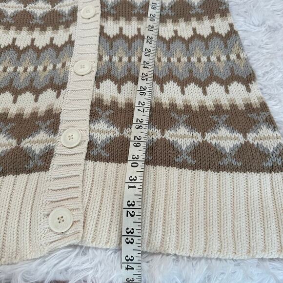 G. H. Bass Knit Cardigan Size Large Cotton Blend - Picture 7 of 8